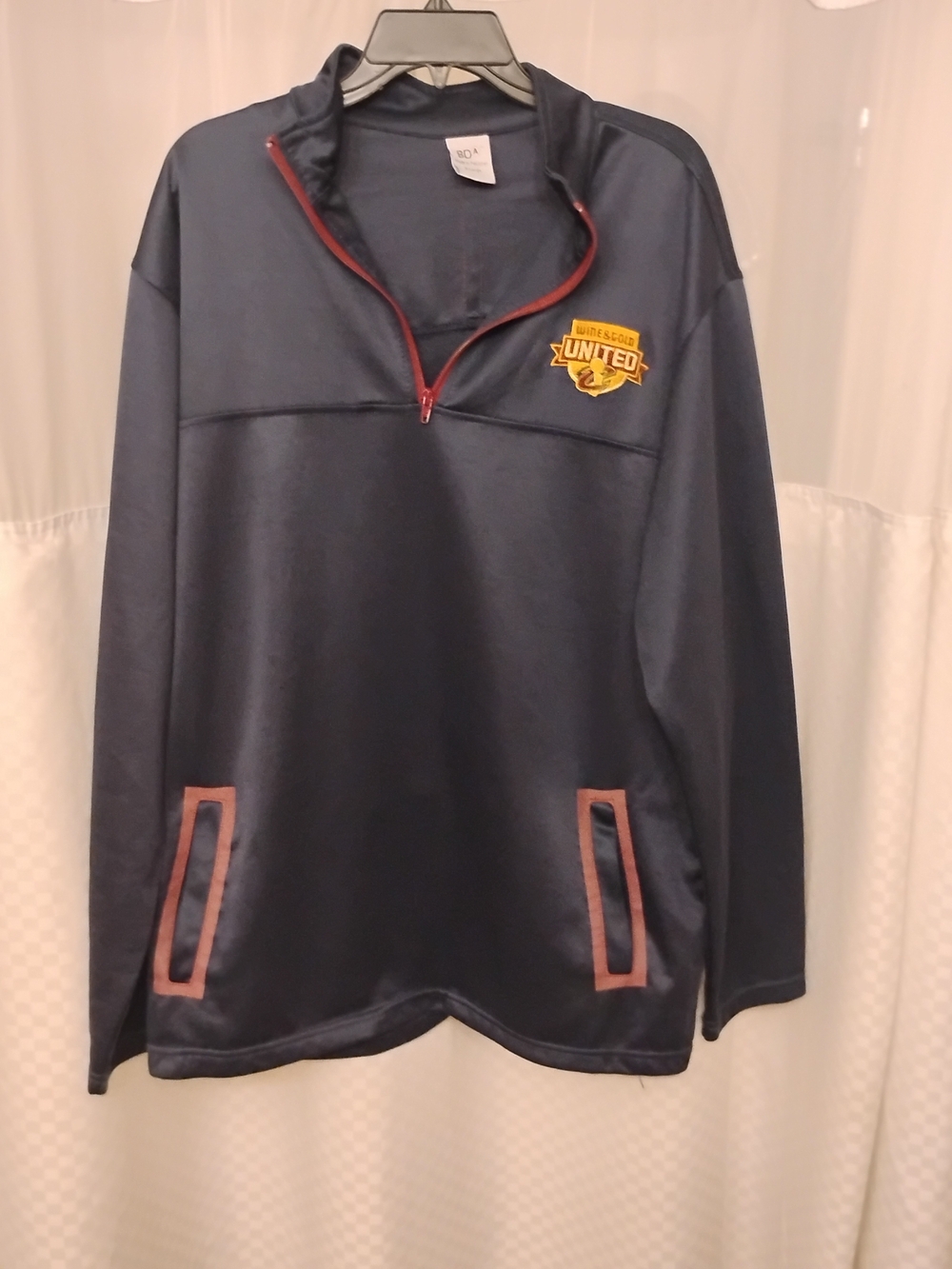 BDA Cleveland Cavaliers Men XL Pullover 1/4 Zip Navy Wine & Gold United Member